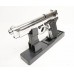 Оружие списанное, охолощенный пистолет MOD92, (Beretta 92), Никель, кал. 9mm. P.A.K