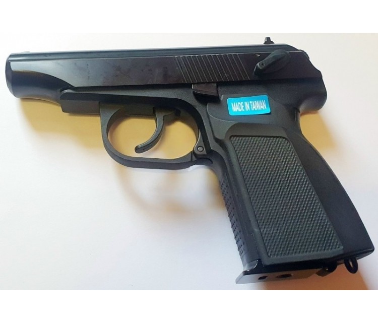 Пистолет страйкбольный LA-007-BK 654K ПМ Макарова GBB Black (WE)