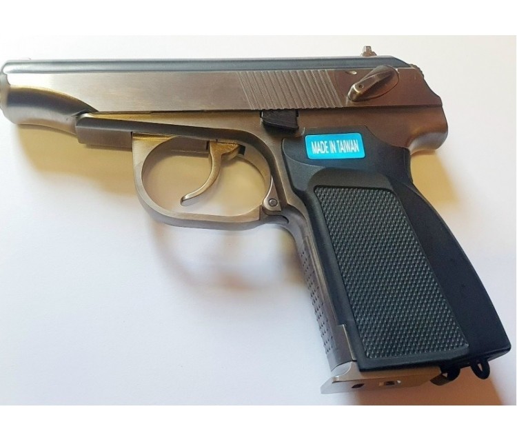 Пистолет страйкбольный LA-007-SV 654K ПМ Макарова GBB Silver (WE)