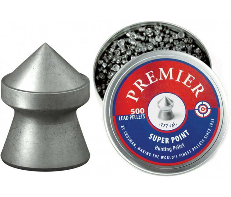 607, Пуля пневматическая Crosman Premier Super Point, 4,5 мм, 6-LSP77 (LSP77 ), 990 ₽, 23, Crosman (США), Пули   Шарики   СО2