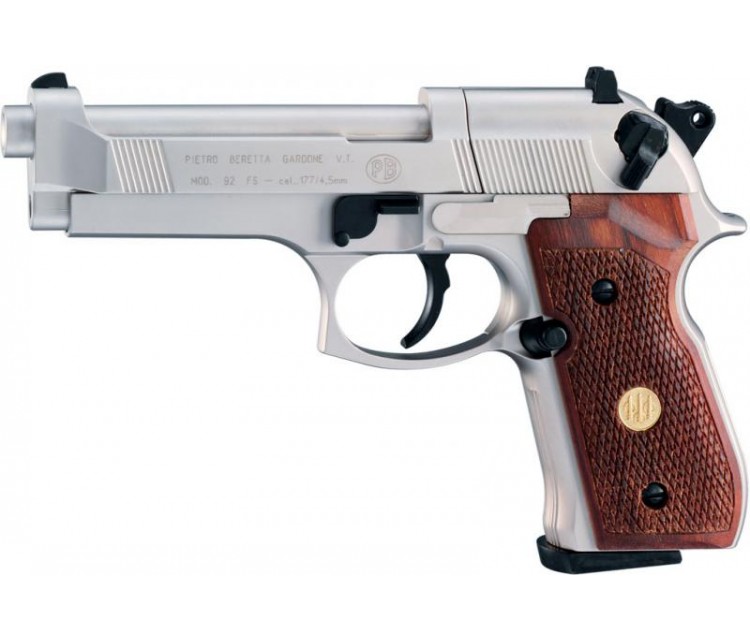 Пистолет пневматический Beretta M92 FS Nickel / Holz