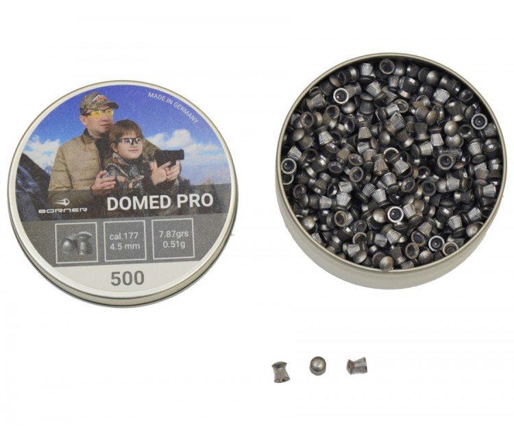 Пуля пневматическая Borner Domed Pro, кал. 4,5мм. (500 шт.) 0,51гр.
