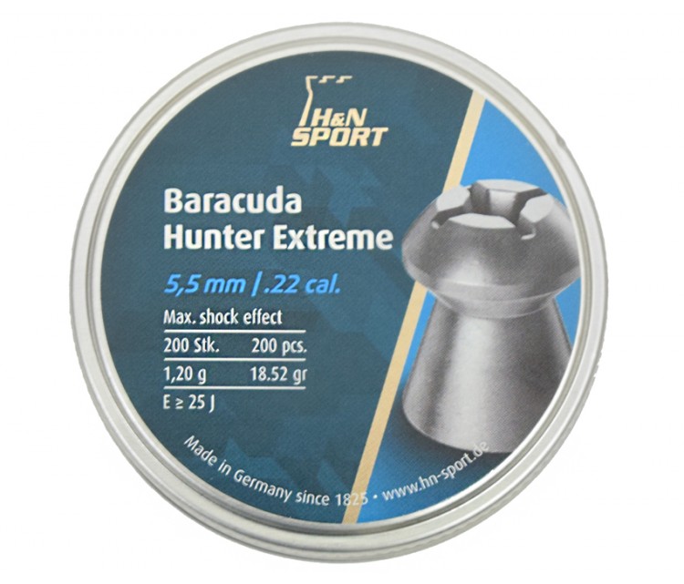 6994, Пуля пневматическая H&N Baracuda Hunter Extreme, 5,5 мм, 1,20 г, 200 шт, , 1 200 ₽, 19023, Haendler & Natermann (Германия), Пули   Шарики   СО2